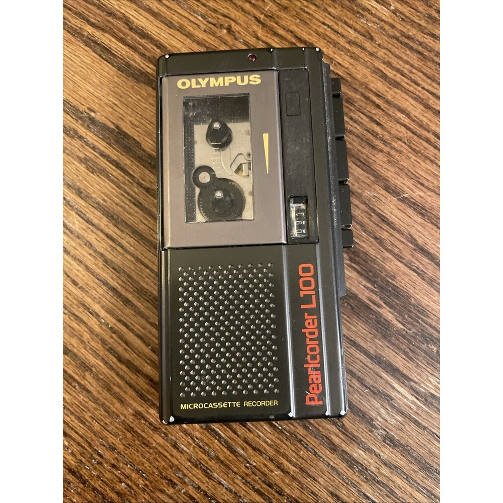 Vintage Olympus Pearlcorder L100 Micro Cassette Recorder Tested